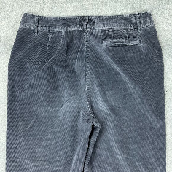 Talbots Pants Womens 10 Long Black Corduroy Straight Leg Jeans Stretch Cotton - Picture 7 of 12